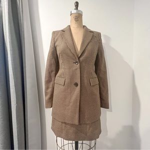 & other stories houndstooth blazer and skirt set size 4